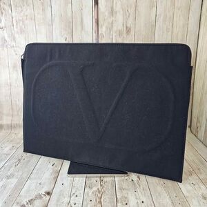 Valentino black large pouch laptop bag NWOT